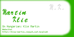 martin klie business card